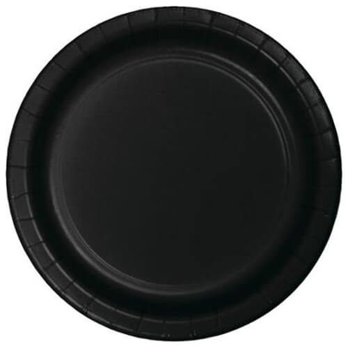 Party Balloon Casino Theme Party Tablewares 9" Black Paper Plates