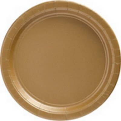 Party Balloon 9" Golden Paper Plates