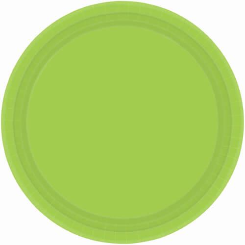 Party Balloons- 9" Kiwi Green Paper Plates