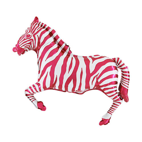 Party Balloon 9" Zebra Pink Airfilled Foil Balloon