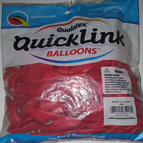 Party Balloon Q-link 12" Red Latex Balloon