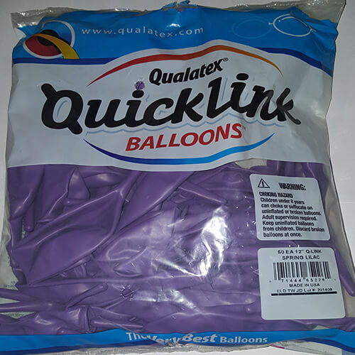 Party Balloon Q-link 12" Spring Lilac Latex Balloon