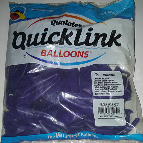 Party Balloon Q-link 12" Purple Violet Latex Balloon