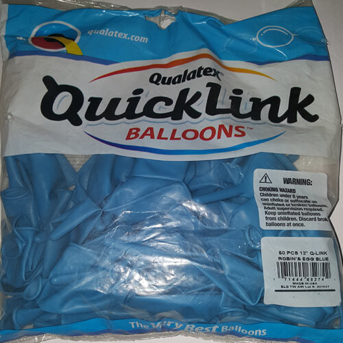 Party Balloon Q-link 12" Robin's egg Blue Latex Balloon