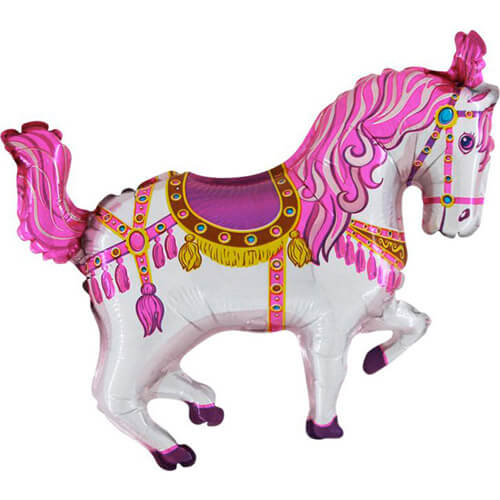 Party Balloon Carousel Horse Pink Party Mini Foil Balloon