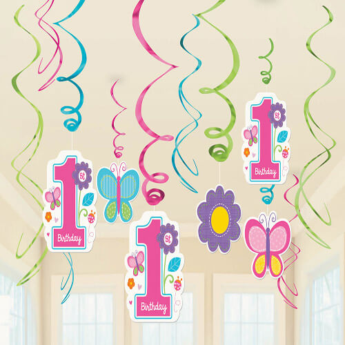Party Balloon Decoration Swirl Value Sweet Birthday Girl