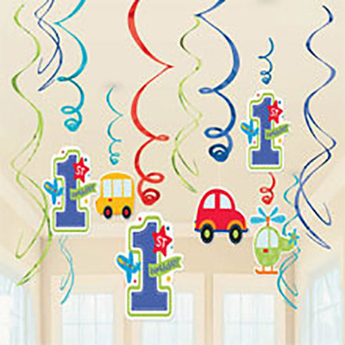 Party Balloon Decoration Swirl Value All Aboard Birthday