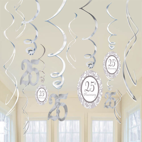 Party Balloon Decoration Swirl Party Pack 25th Anniversary