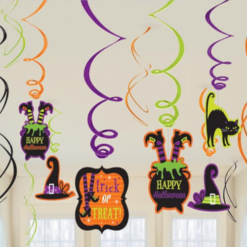 Party Balloon Witch Value Pack Foil Swirls Decorations