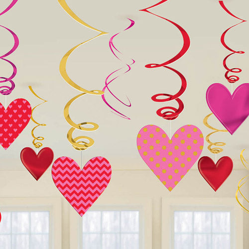 Party Balloons Valentine Swirl Decoration