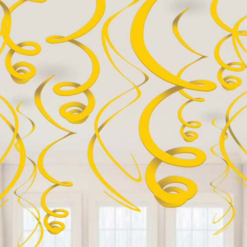Party Balloon Decoration Swirl Party Plastic Sunshine Yellow