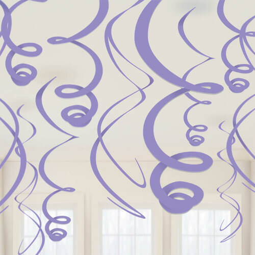Party Balloon Decoration Swirl Party Plastic Purple
