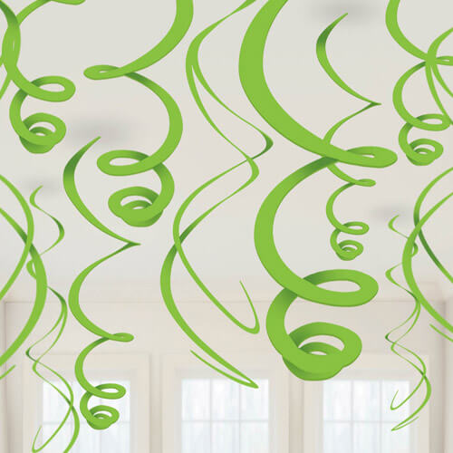 Party Balloon Decoration Swirl Party Plastic Kiwi