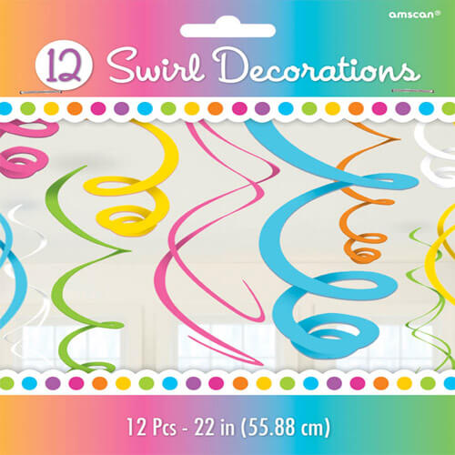 Party Balloons swirl decoration, Party Plastic Multi