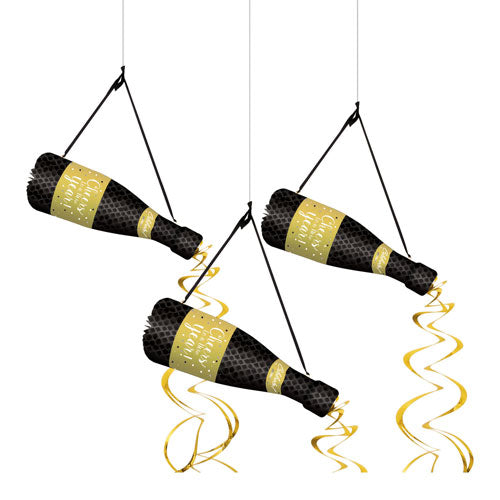 Party Balloon New Year Bottle Honeycomb