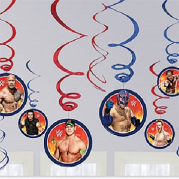 Party Balloon Wwe Wrestling Hanging Swirl Decorations