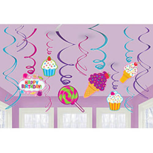Party Balloon Swirl Value Pack 12Ct Sweet Shop