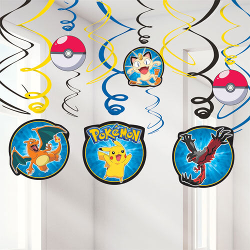 Party Balloon Pok&eacute;mon Hanging Swirls Decorations 