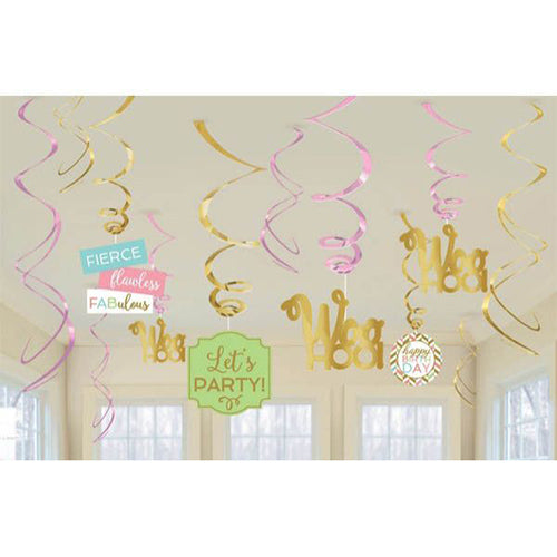 Party Balloon Decoration Value Pack Confetti Swirl 