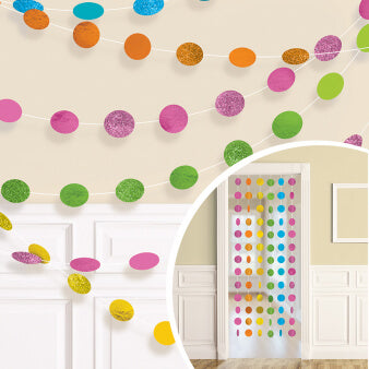 Party Balloon Glitter Multicolor Bright Polka Dot Decorations
