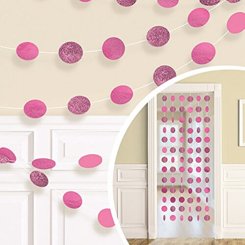 Party Balloon String Decoration in Pink Color