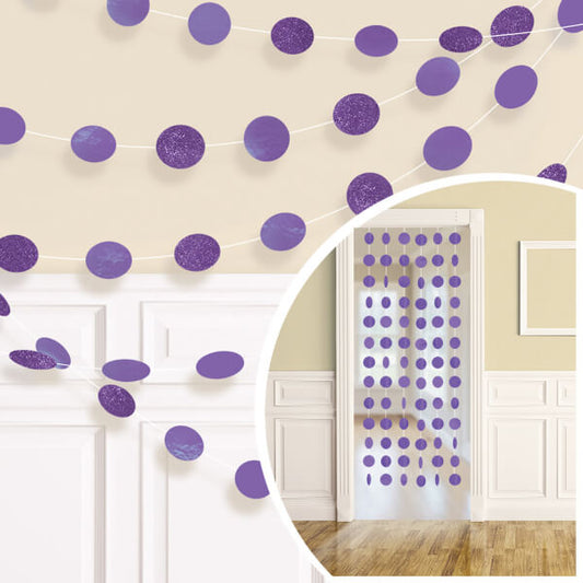 Party Balloon Glitter Purple Polka Dot Decorations