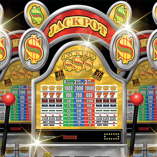 Casino Slot Machine Room Roll Scene Setter
