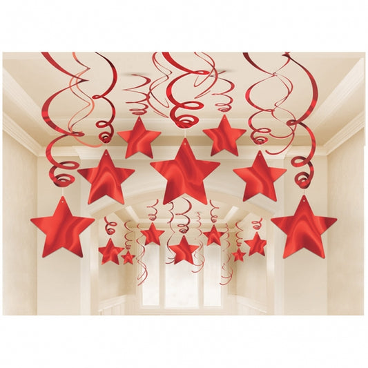 Party Balloon Red Swirl Party Shooting Star