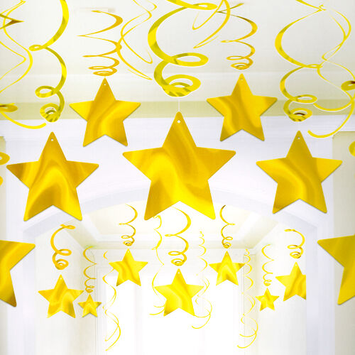 Party Balloon (6)Swrl Prty PK Shtngs Str Ylw