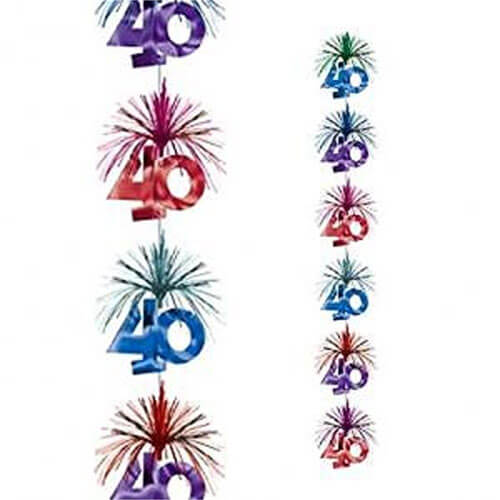 Party Balloon 40th Cascade Column Decoration