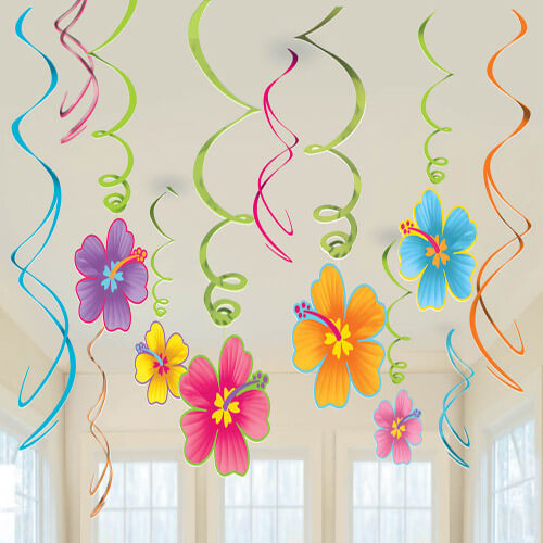 Party Balloons Swirl Party Decoration Luau Flower