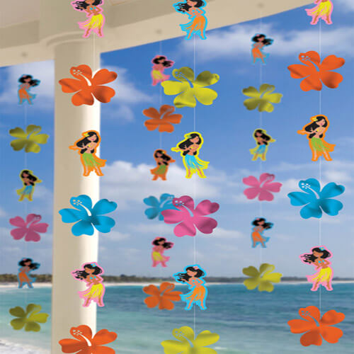 Party Balloons String Printed Hula Girl 