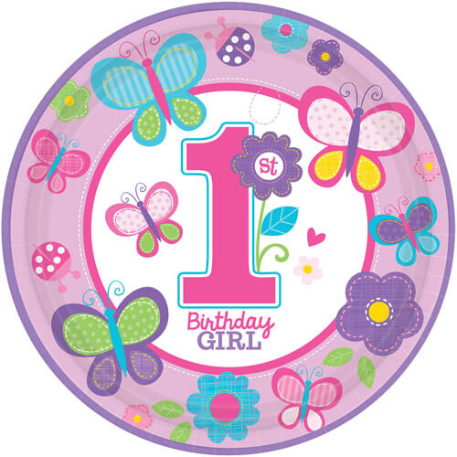 Party Balloon 10.5" Birthday girl Plates