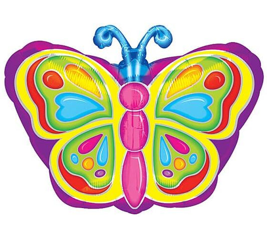 Party Balloon 18" Bright Butterfly Foil Balloon S50