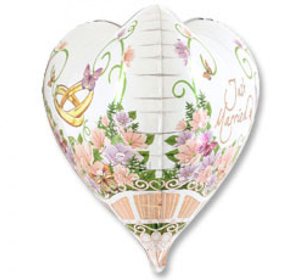 Heart Flowers Balloon 3D 