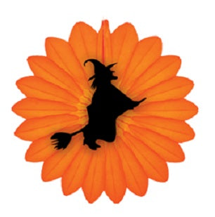 Party Balloon Witch With Fan Honeycomb Decoration 67 Centimeter