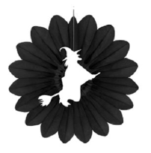 Party Balloon Fan With Witch Honeycomb Decoration - 67 Centimeter