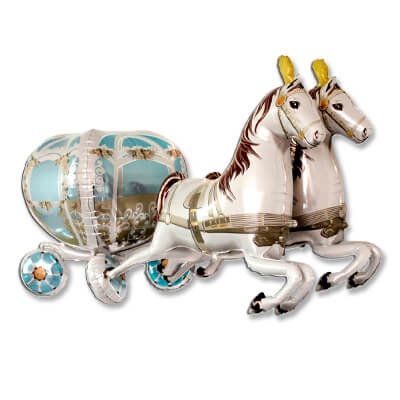Balloons Party Celebrate Wedding Carrige 4D Foil Balloon 35" 