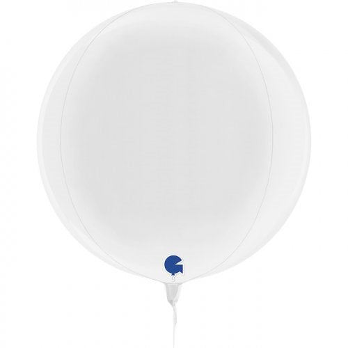 Party Balloon 15" White ORBZ Foil Balloon 