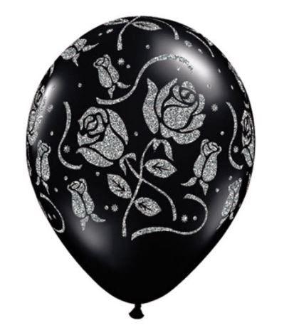 Party Balloons 11" Glitters Roses A Round Latex Balloon-50CT