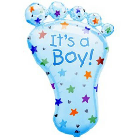 Party Balloon It's A Boy Foot Foil Balloon