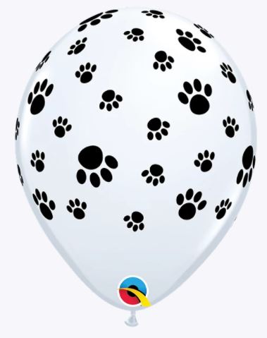 Party Balloon 11 Inch Paw Prints-A-Round Balloons -50CT