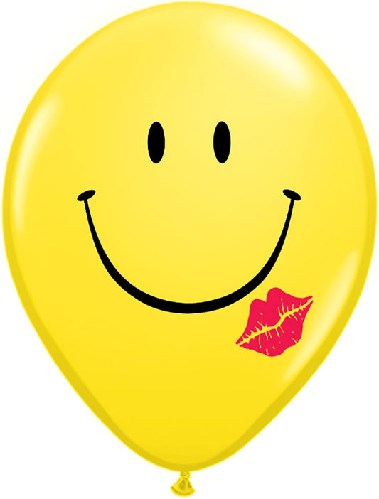 Party Balloon 11" A Smile &amp; A Kiss Latex Balloon-50CT