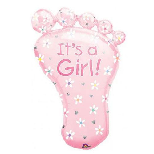 It's a Girl Foot SuperShape Foil Balloons