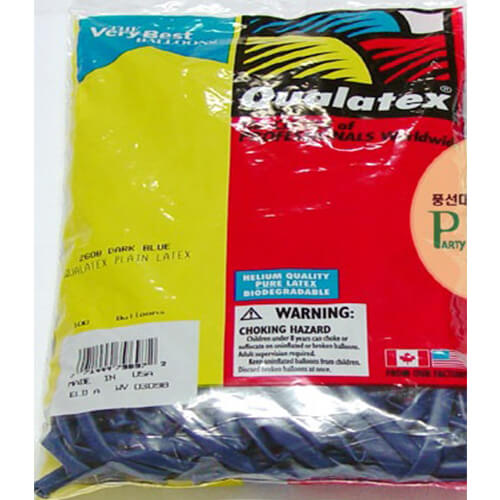 Party Balloon 260 Q Dark Blue Latex Balloon