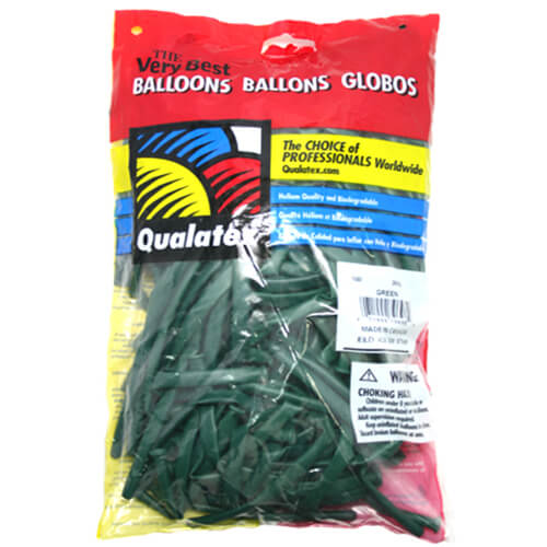 Party Balloon 260 Q Green Latex Balloon