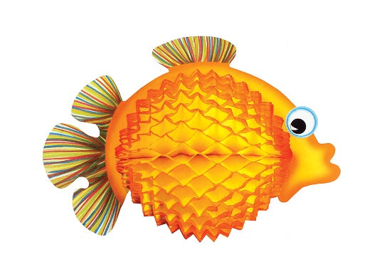 Party Balloons Golden Fish Honeycomb Decoration 33 Centimeter