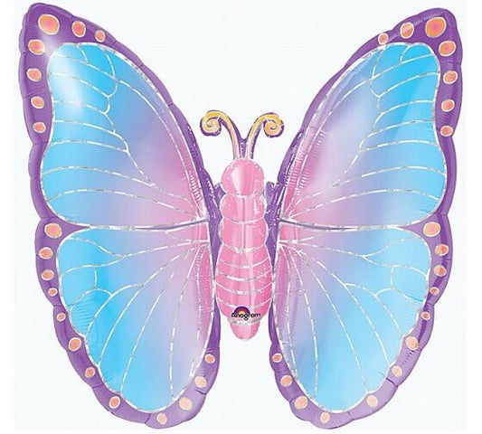 Party Balloon Prismatic Butterfly Super shape Foil Balloon