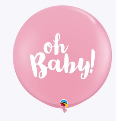Party Balloon 3FT Oh BabyLatex Balloons -2CT