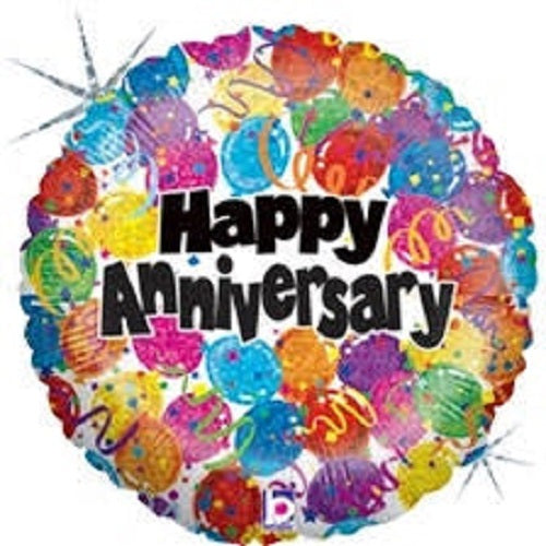 Happy Anniversary Holographic 18" Foil Balloon 